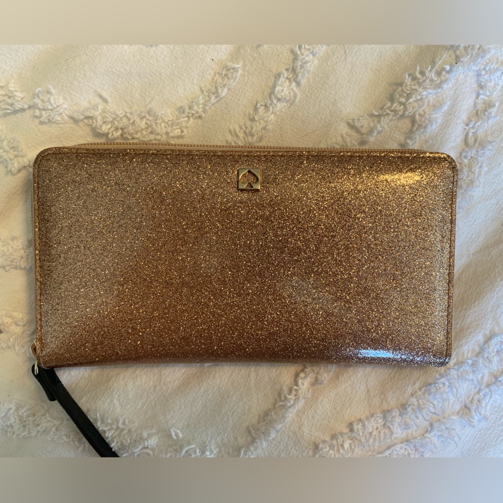 Kate Spade Rose Gold Glitter Wallet